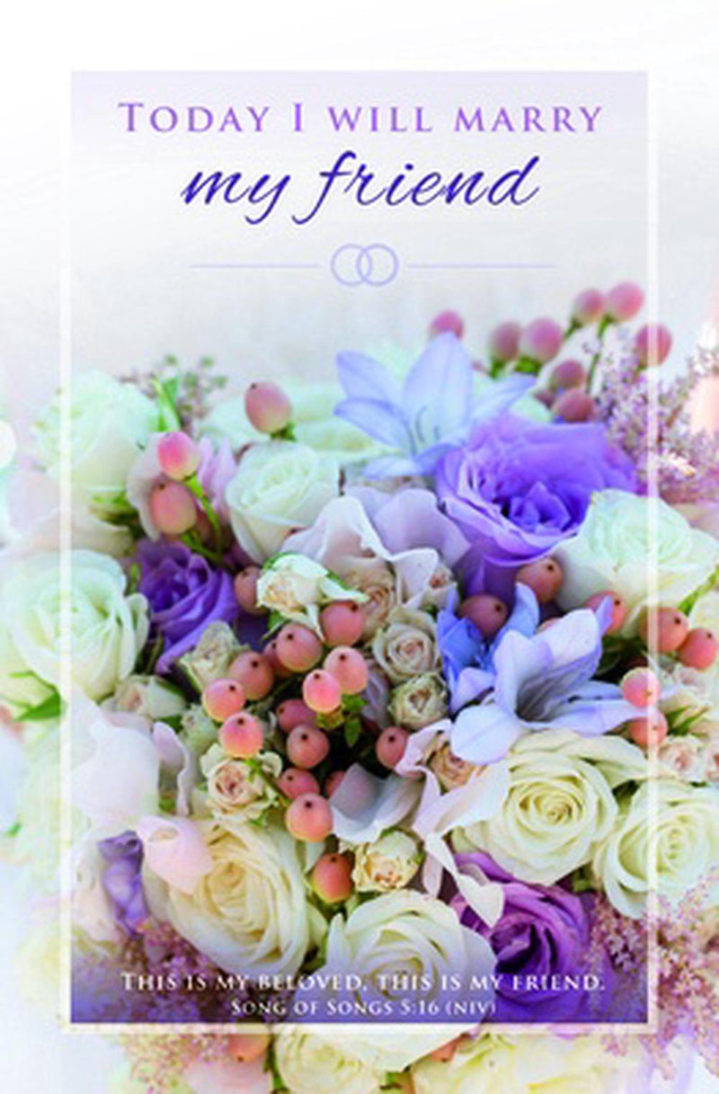 Today I Will Marry My Friend Wedding Bulletin (pack of 100)