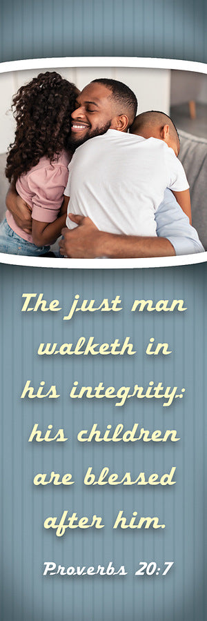 The Just Man Walketh Father's Day Bookmark (pack of 25) - Re-vived