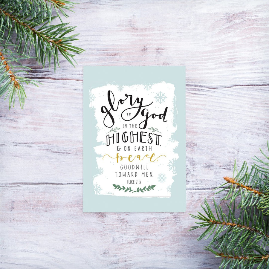 Glory to God mini card - Re-vived