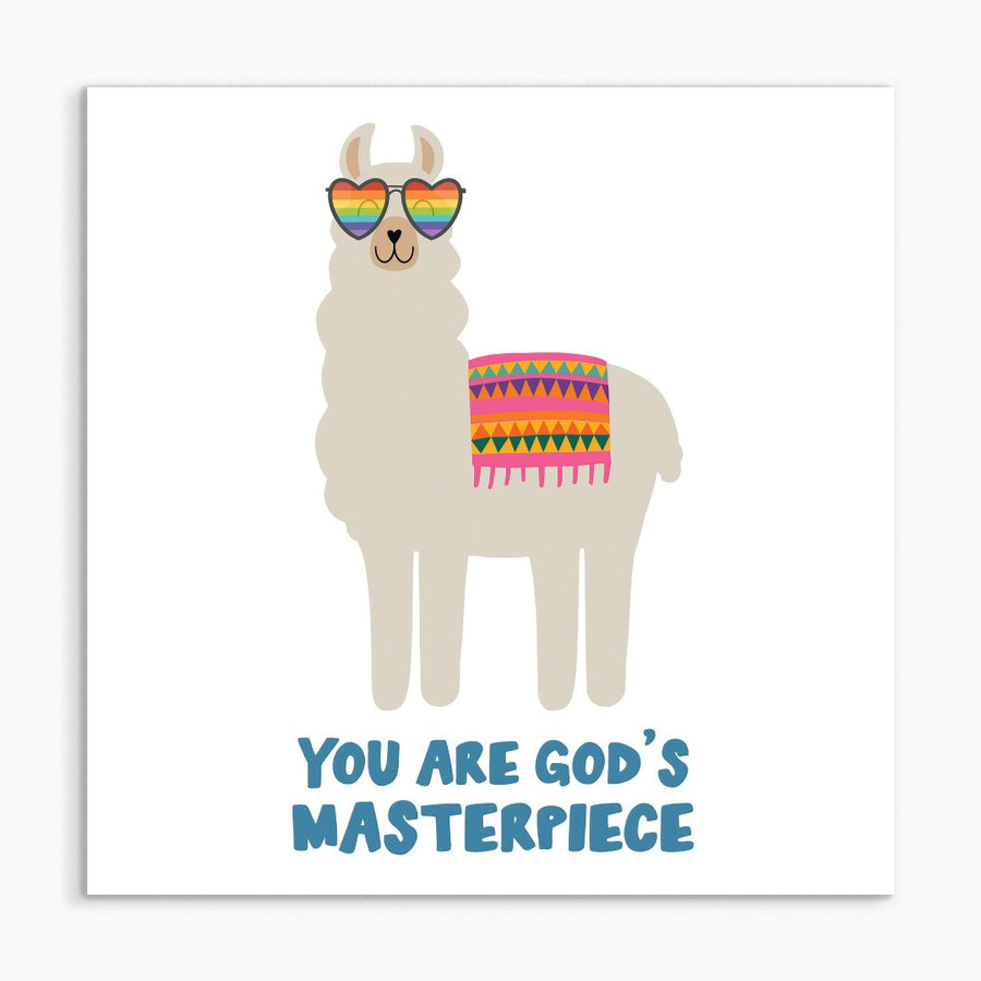 You Are God's Masterpiece White Framed Print 6x6 - Re-vived