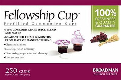 Fellowship Cup Box of 250 - Prefilled Communion Bread & Cup - Re-vived