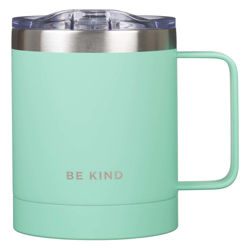 Be Kind Teal Stainless Steel Camp Style Mug