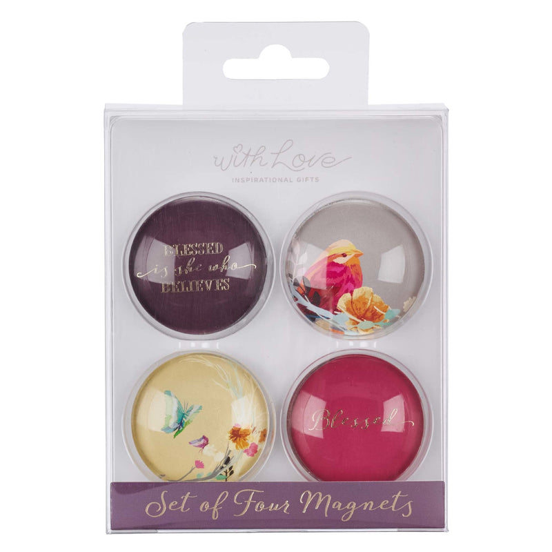 Blessed is She Glass Magnet Set (pack of 4)