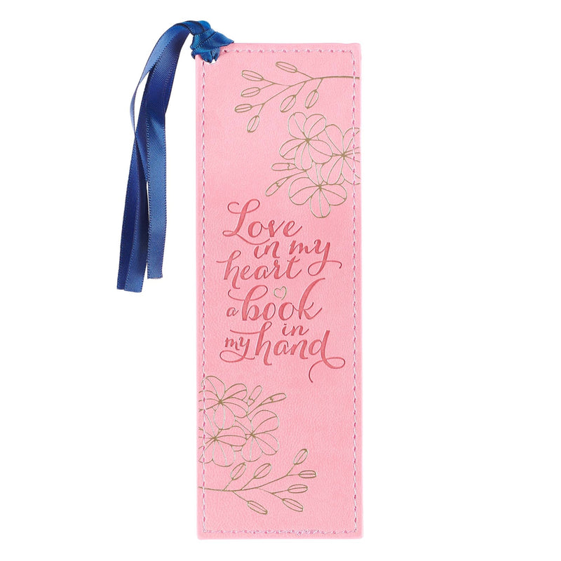 Love in My Heart Faux Leather Bookmark