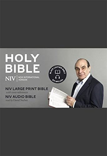 NIV David Suchet Audio and Large Print Leather Bible Gift Edition - Re-vived