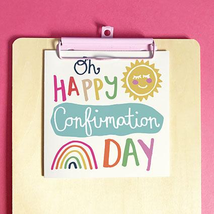Oh Happy Confirmation Day Greeting Card & Envelope