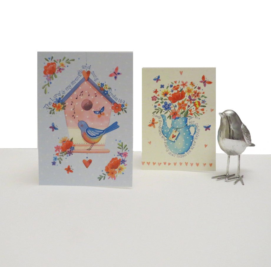 Teapot & Birdhouse Notecard (pack of 6)