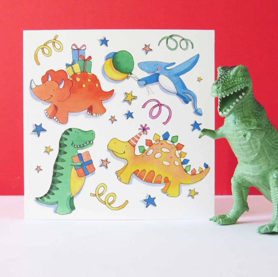 Dinosaurs Birthday Card - Re-vived