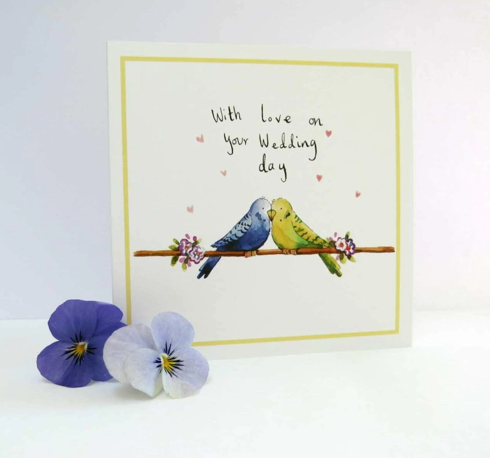 Love Birds Wedding Card - Re-vived