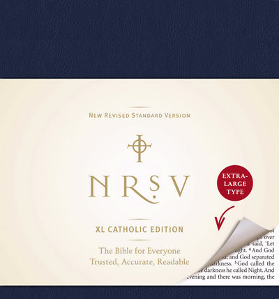 NRSV XLarge Catholic Edition Bible, Navy - Re-vived
