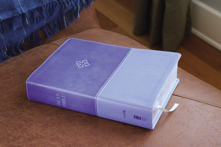 The Amplified Study Bible, Imitation Leather, Purple, Indexed - Re-vived