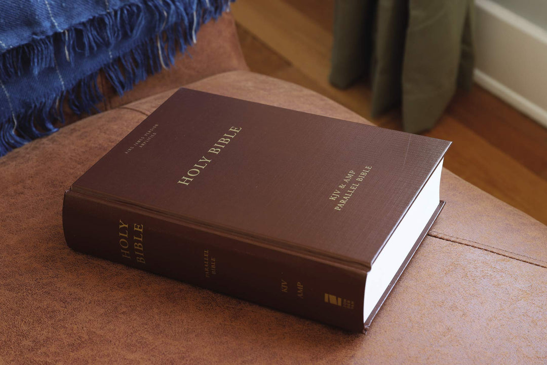 KJV, Amplified, Parallel Bible, Large Print, Hardcover, Red Letter Edition: