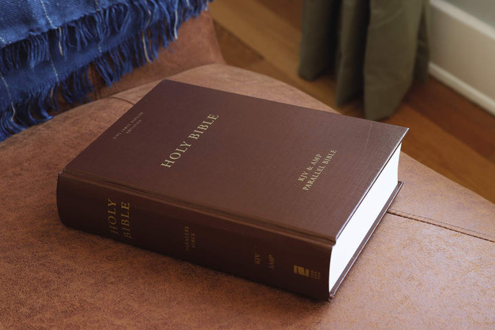KJV, Amplified, Parallel Bible, Large Print, Hardcover, Red Letter Edition: