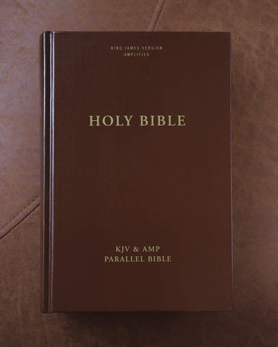 KJV, Amplified, Parallel Bible, Large Print, Hardcover, Red Letter Edition: