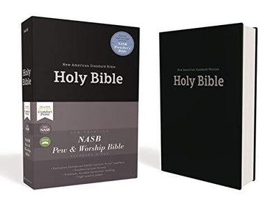 NASB Pew and Worship Bible, Black, Comfort Print - Re-vived