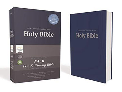 NASB Pew and Worship Bible, Blue, Comfort Print - Re-vived
