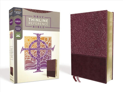NRSV Thinline Reference Bible, Burgundy - Re-vived
