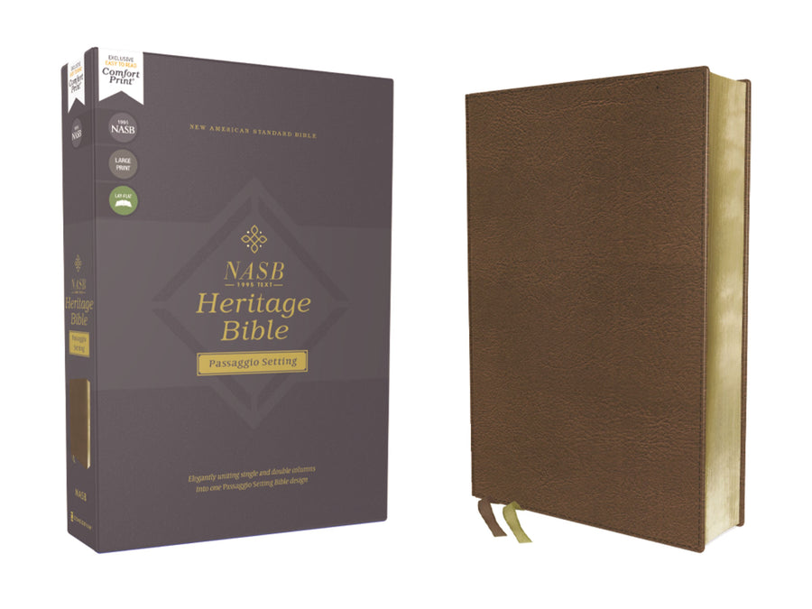 NASB Heritage Bible, Brown, Comfort Print - Re-vived