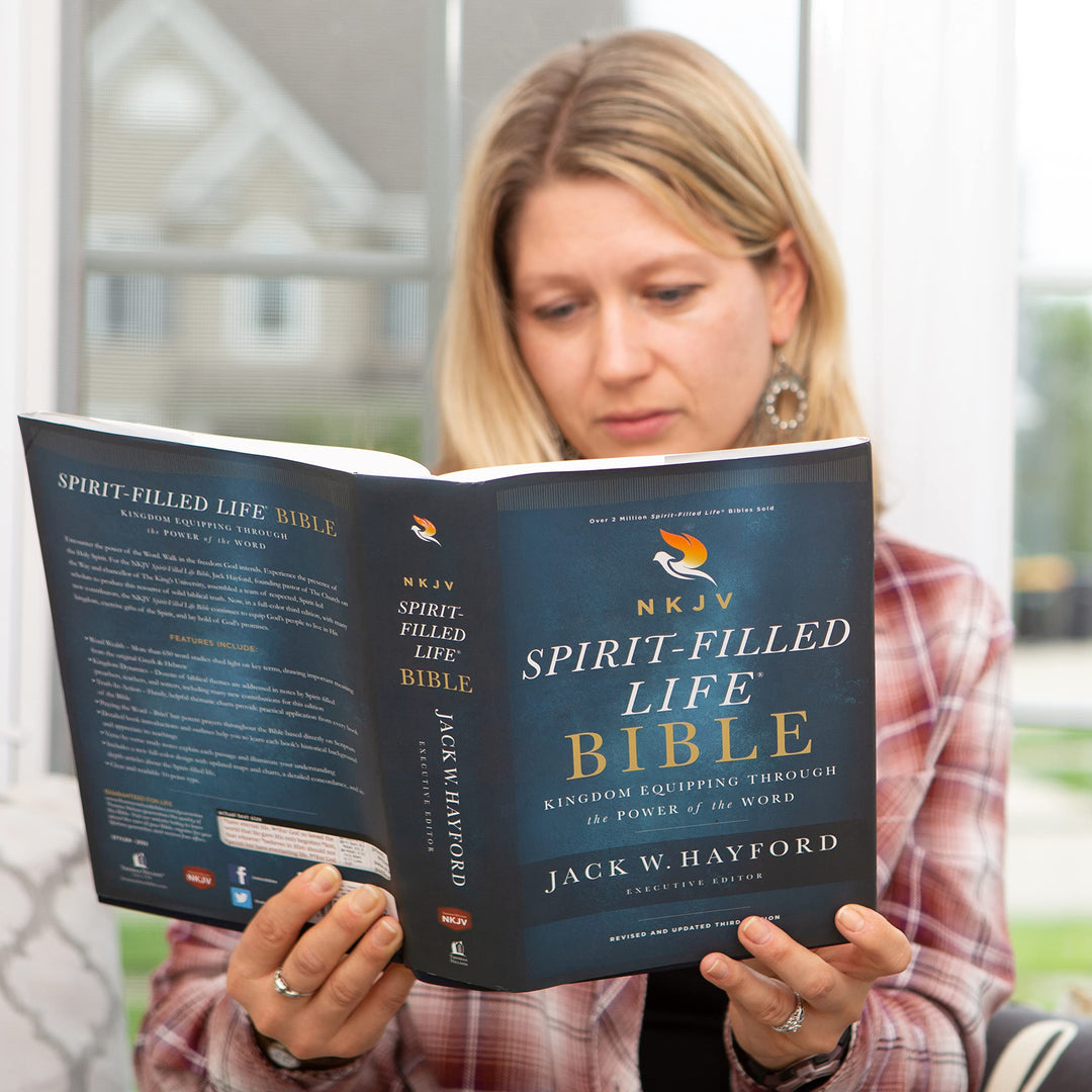 NKJV, Spirit-Filled Life Bible, Third Edition, Hardback, Red Letter Edition, Comfort Print - Re-vived