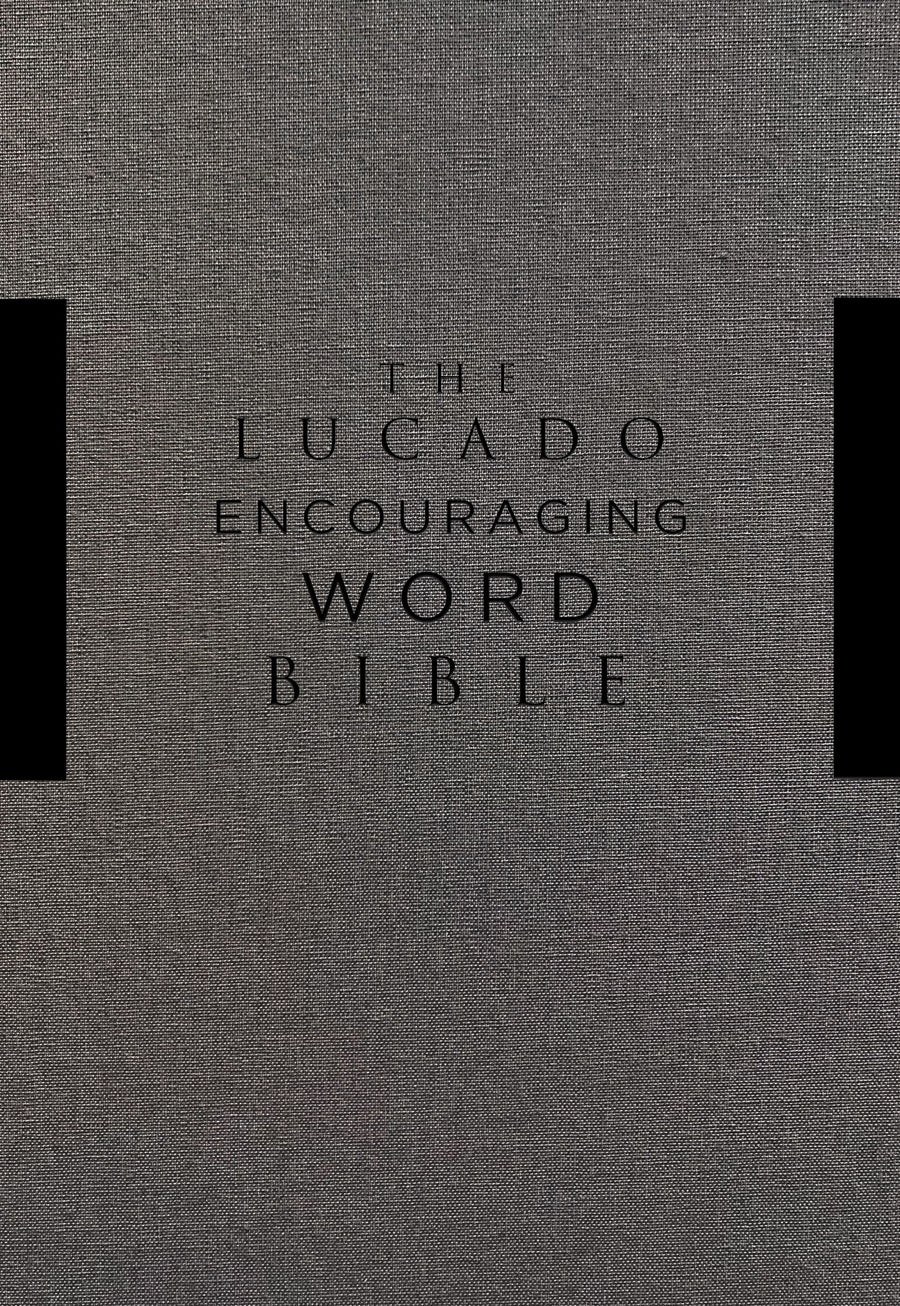 NKJV Lucado Encouraging Word Bible, Gray - Re-vived