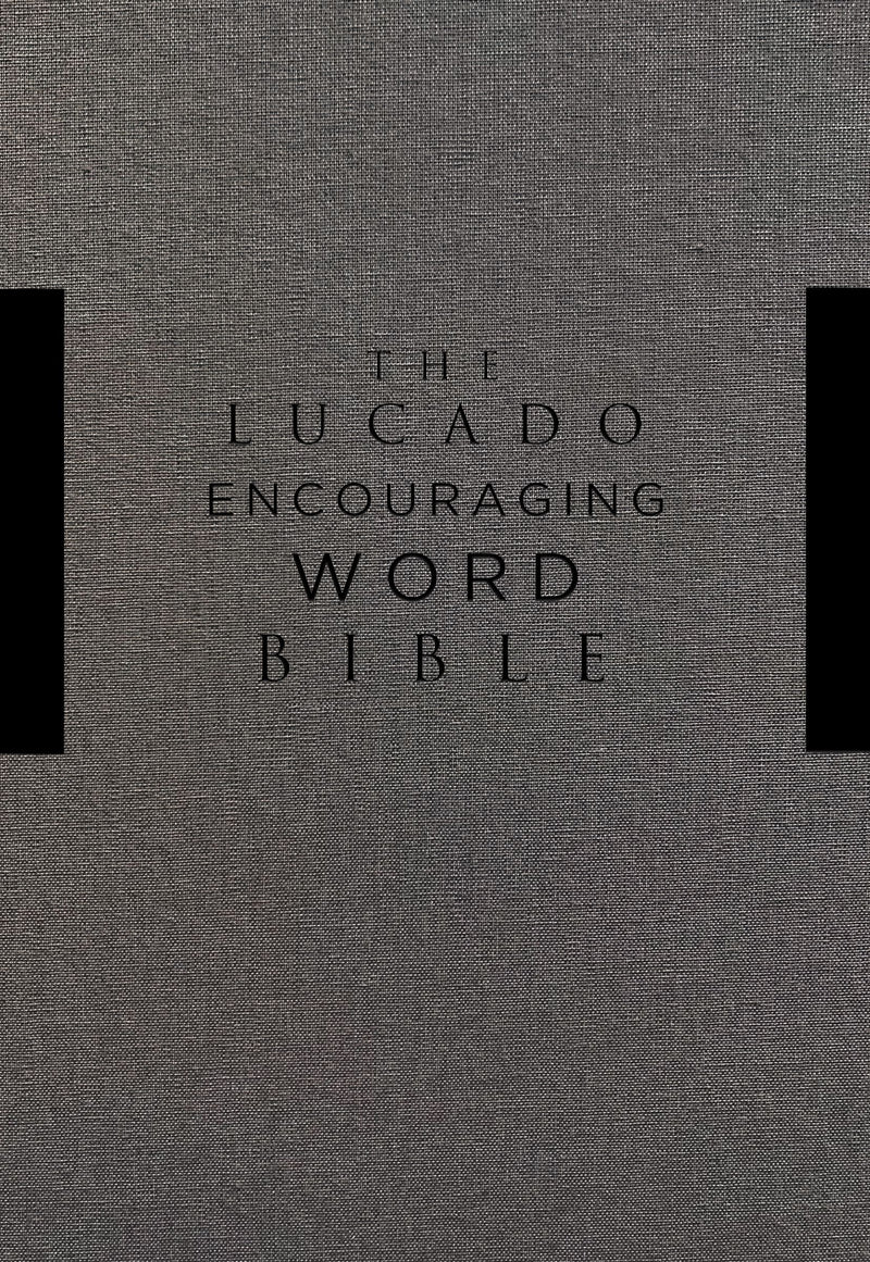 NKJV Lucado Encouraging Word Bible, Gray - Re-vived