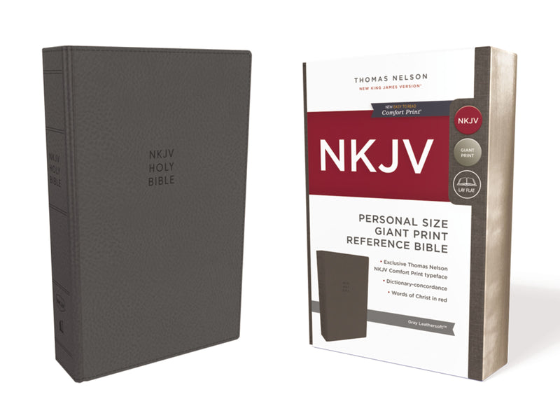 NKJV Reference Bible Personal Size Giant Print, Gray