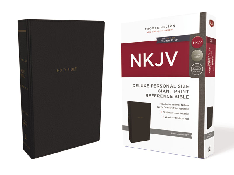 NKJV Deluxe Reference Bible Personal Size Giant Print, Black