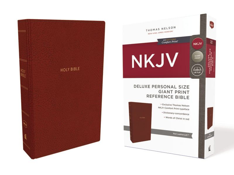 NKJV Deluxe Reference Bible Personal Size, Red, Comfort Print