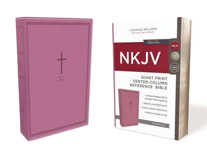 NKJV Reference Bible, Pink, Giant Print, Red Letter Ed.