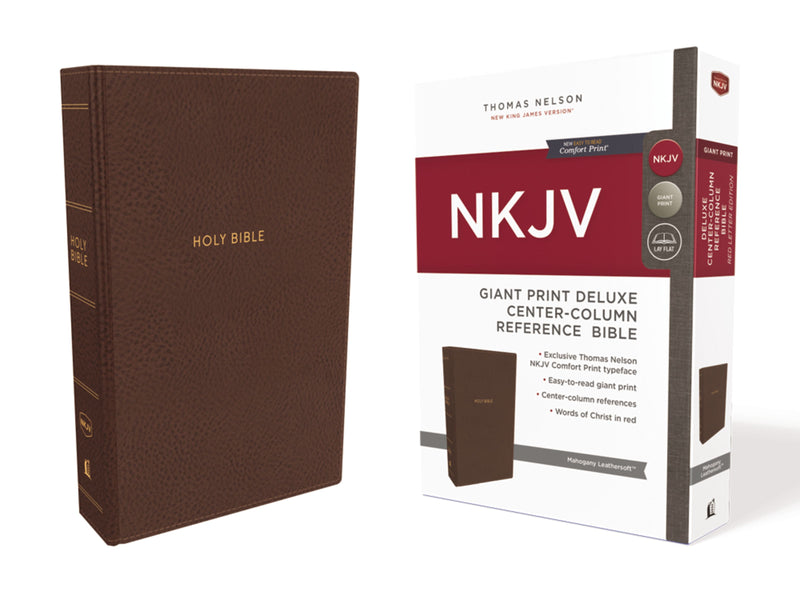 NKJV Deluxe Reference Bible, Brown, Giant Print, Red Letter