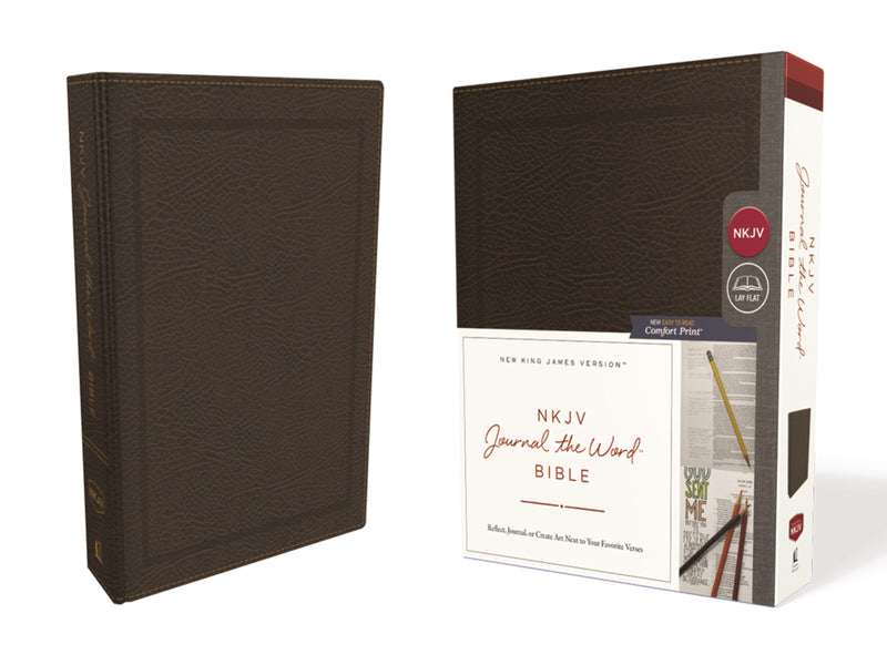 NKJV Journal The Word Bible, Brown, Red Letter Ed.