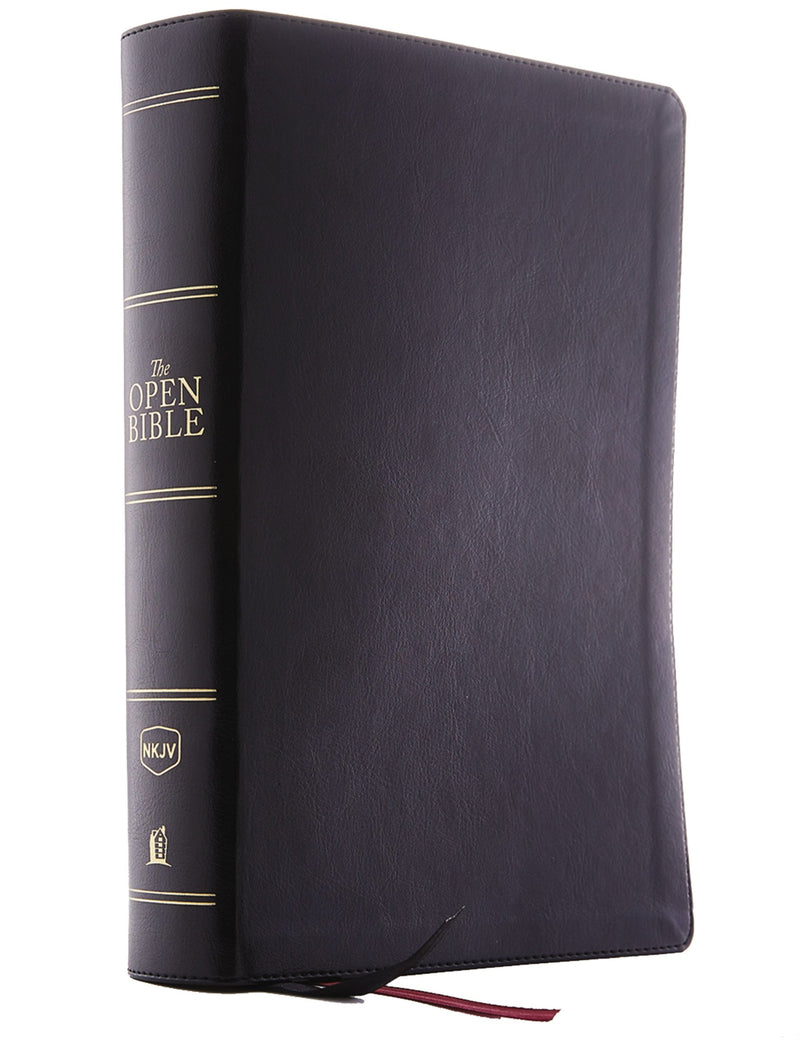 NKJV Open Bible, Black, Red Letter Edition, Comfort Print