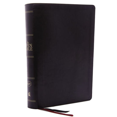 KJV Open Bible, Black, Red Letter Edition, Comfort Print - Re-vived