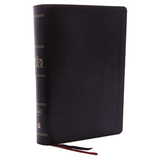 KJV Open Bible, Black, Indexed, Red Letter, Comfort Print