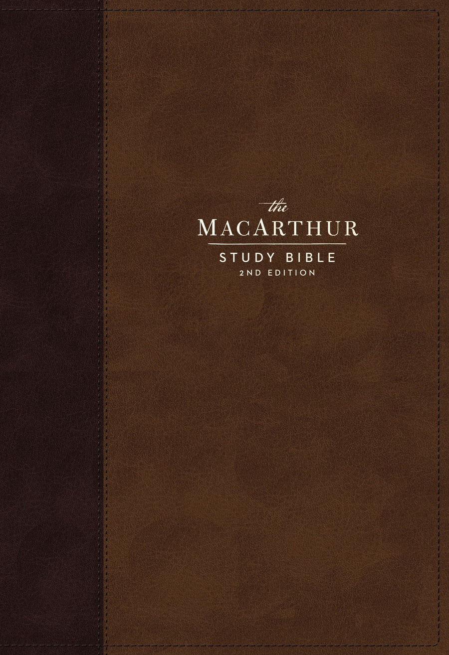 NKJV MacArthur Study Bible Bible, Brown, Indexed - Re-vived