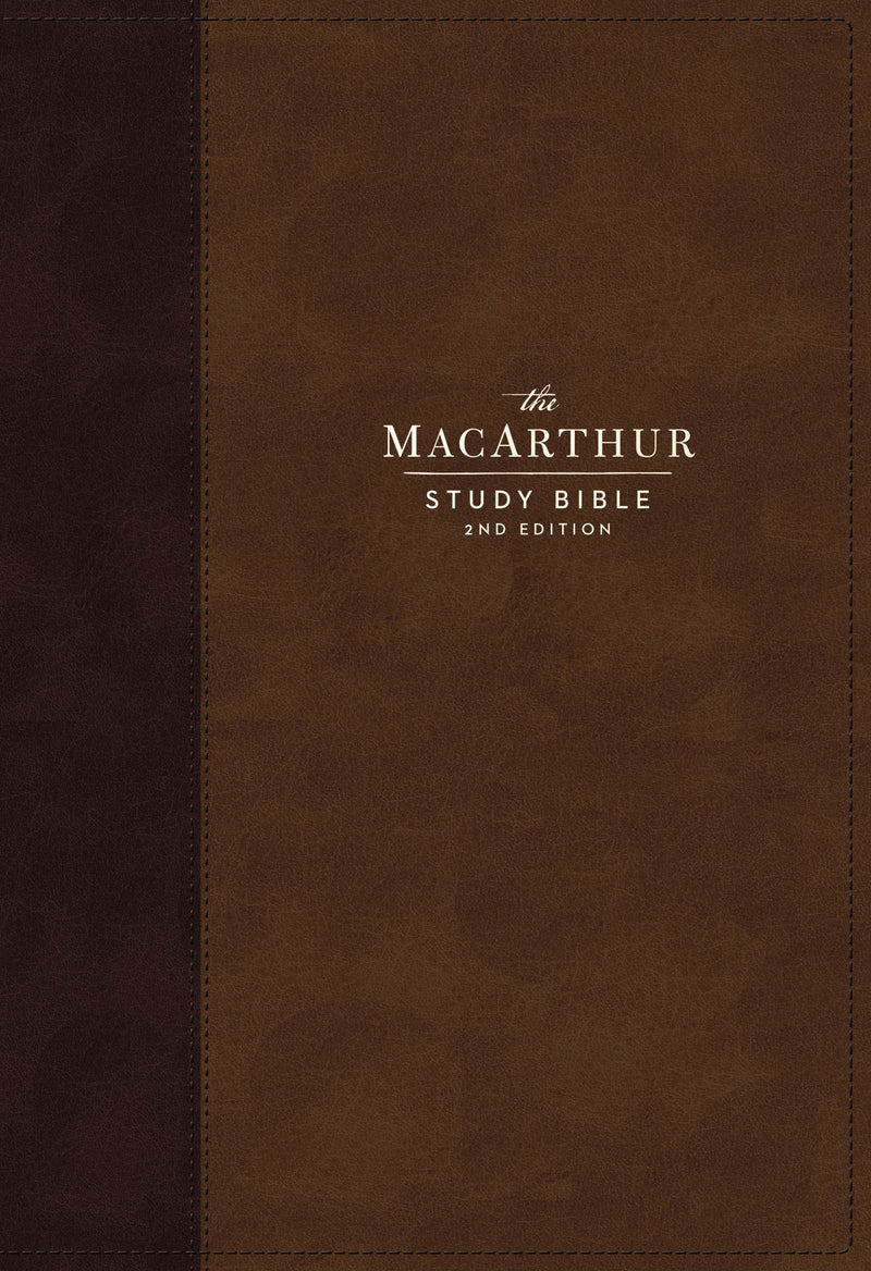 NKJV MacArthur Study Bible Bible, Brown, Indexed