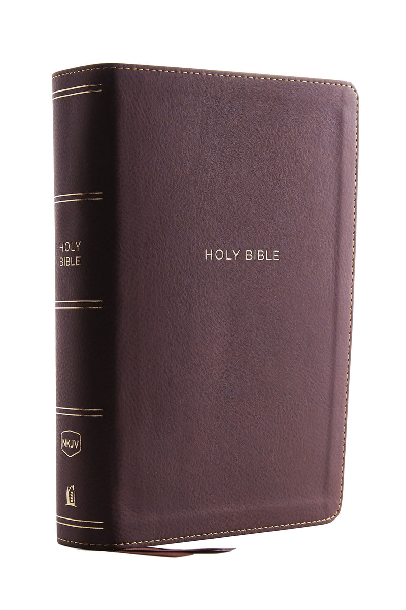 NKJV Single-Column Reference Bible, Brown