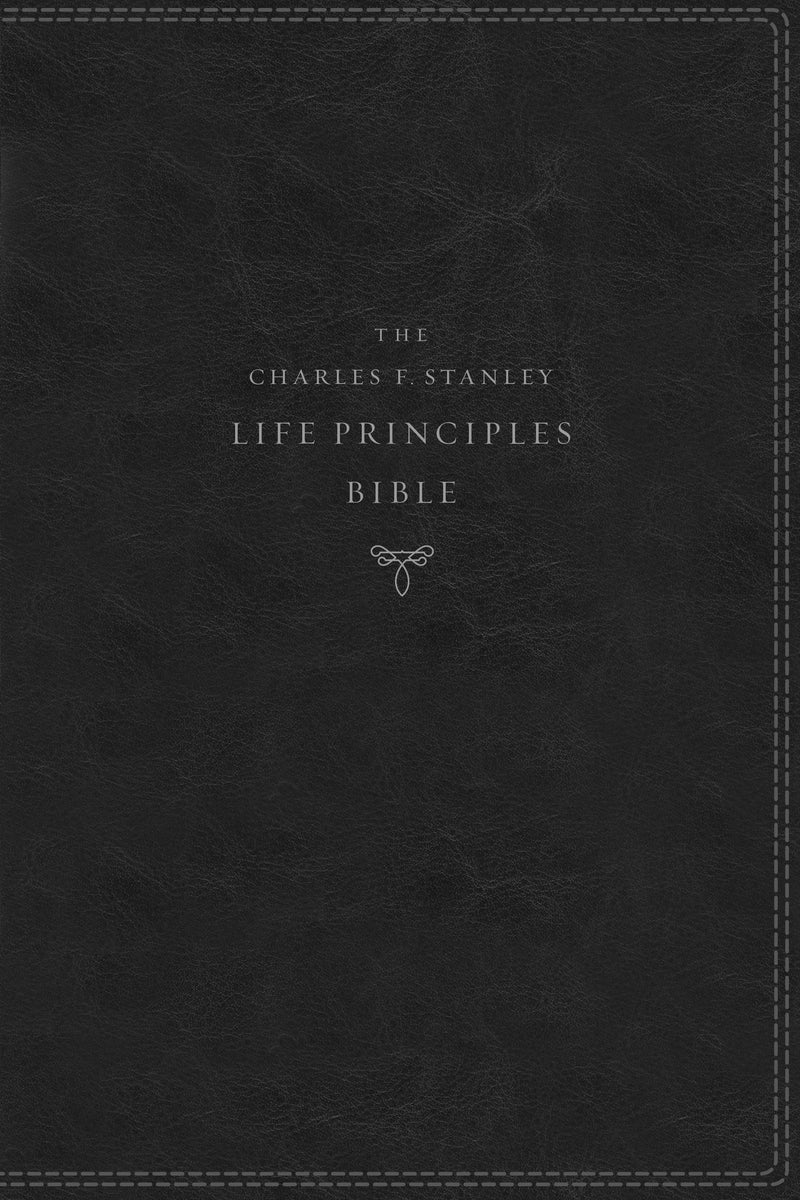 NKJV Charles Stanley Life Principles Bible, Black, Indexed
