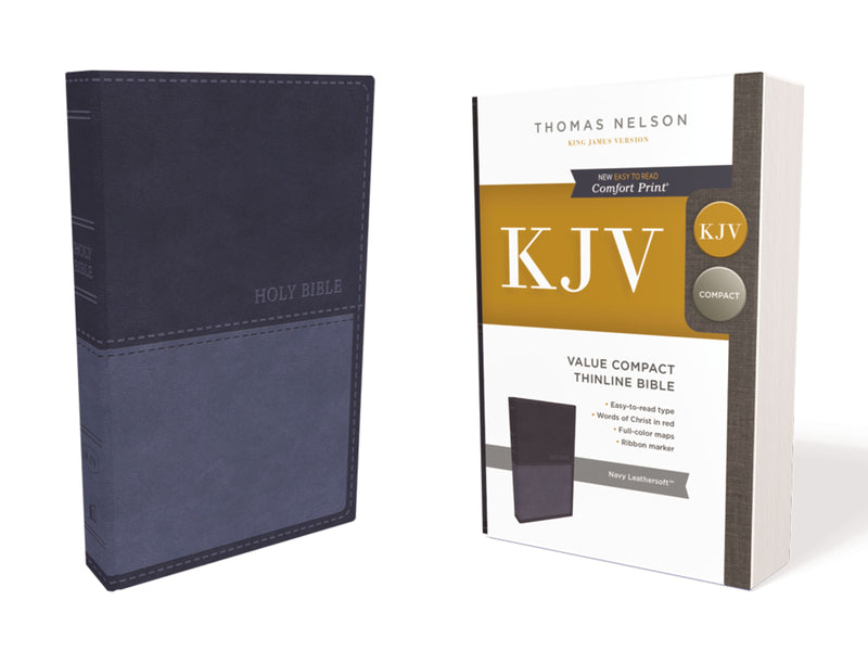 KJV Value Compact Thinline Bible, Blue, Red Letter