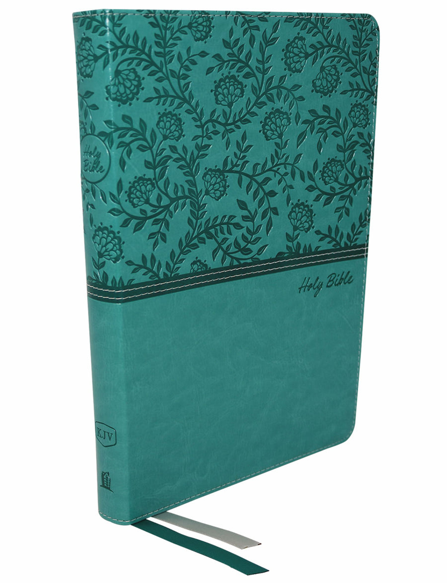 KJV Thinline Bible, Green, Large Print, Red Letter Edition - Re-vived