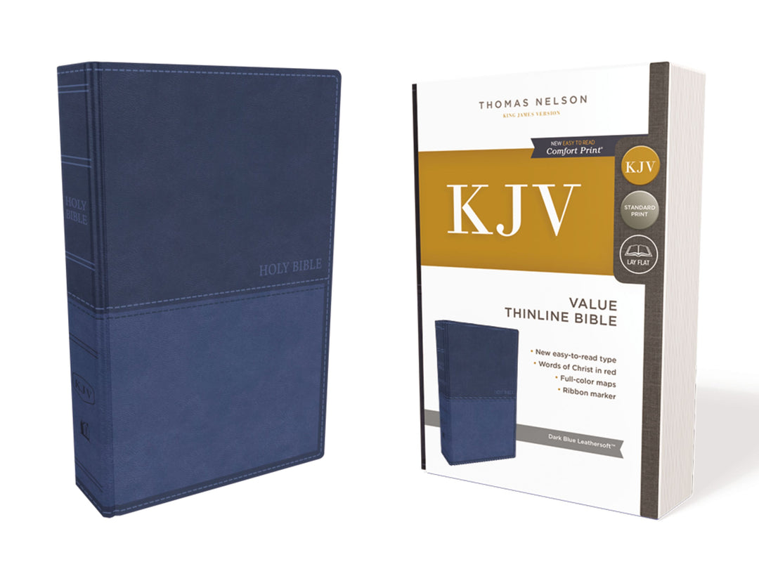 KJV Value Thinline Bible, Blue, Red Letter Edition - Re-vived