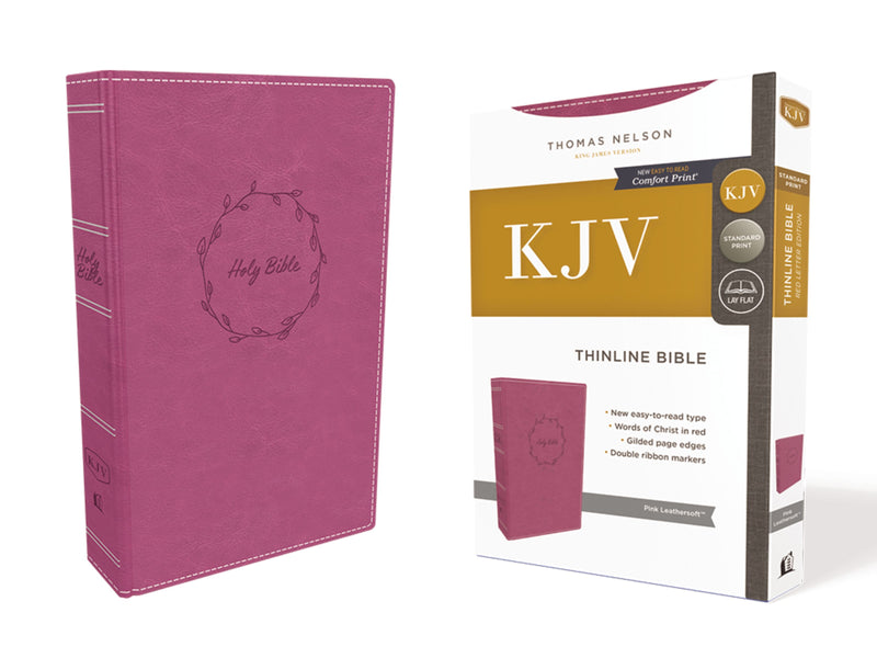 KJV Thinline Bible, Pink, Red Letter Edition, Comfort Print