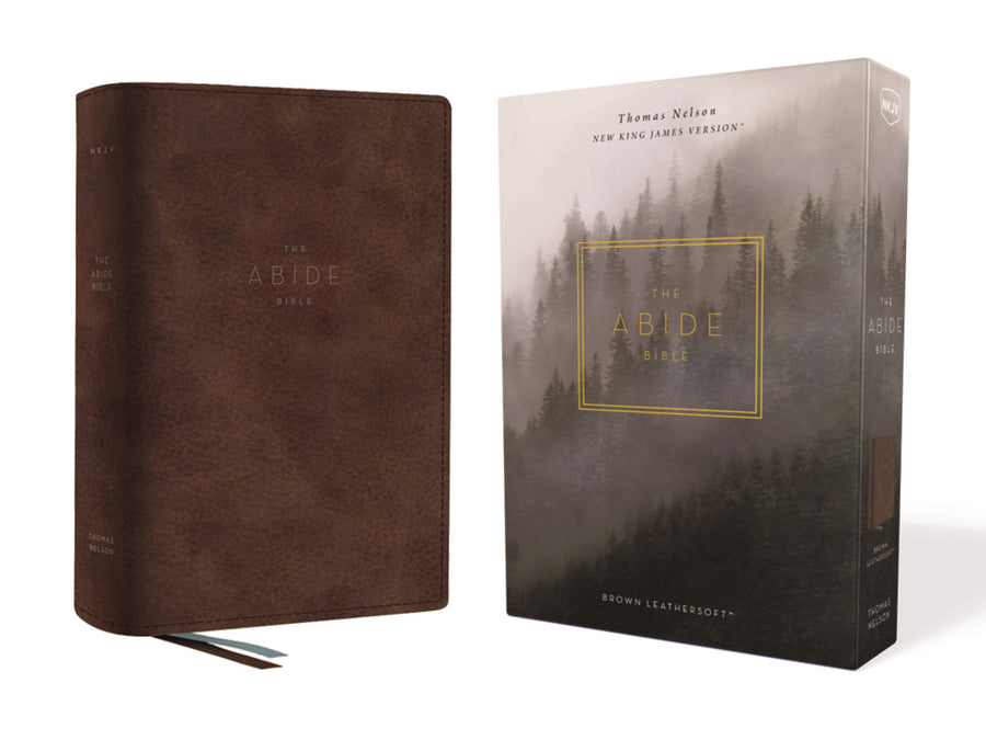 NKJV Abide Bible, Brown, Red Letter Edition, Comfort Print - Re-vived