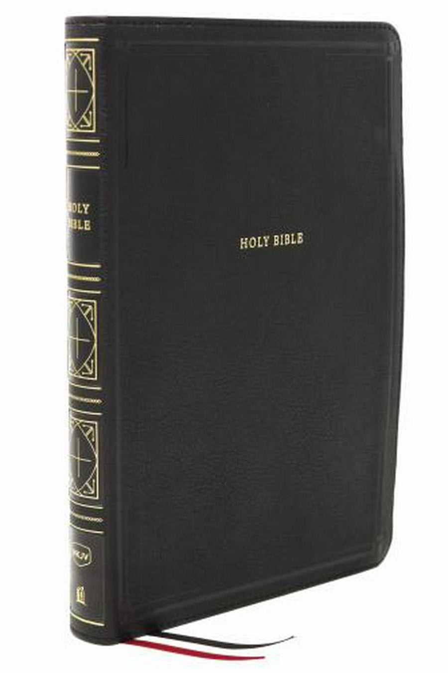 NKJV Thinline Bible, Black, Giant Print, Red Letter Edition - Re-vived