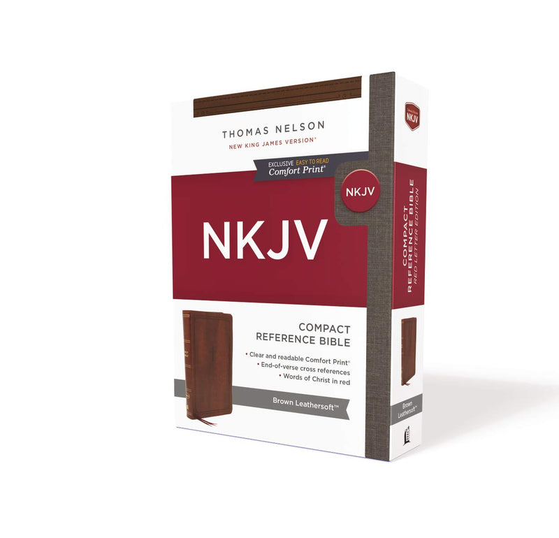 NKJV End-of-Verse Compact Reference Bible, Brown