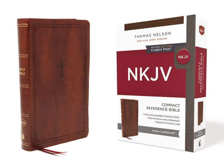 NKJV End-of-Verse Compact Reference Bible, Brown - Re-vived
