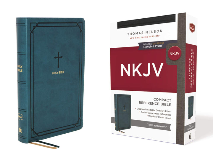 NKJV End-of-Verse Compact Reference Bible, Teal - Re-vived
