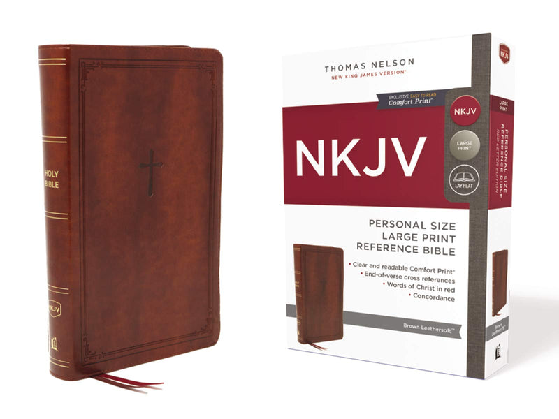 NKJV End-of-Verse Reference Bible, Personal Size, Brown