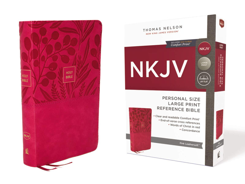 NKJV End-of-Verse Reference Bible, Personal Size, Pink - Re-vived