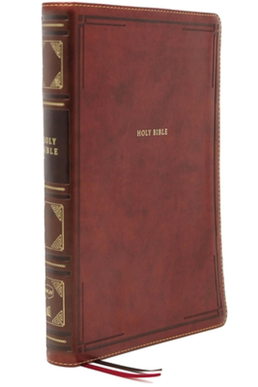 NKJV Reference Bible, Super Giant Print, Brown - Re-vived